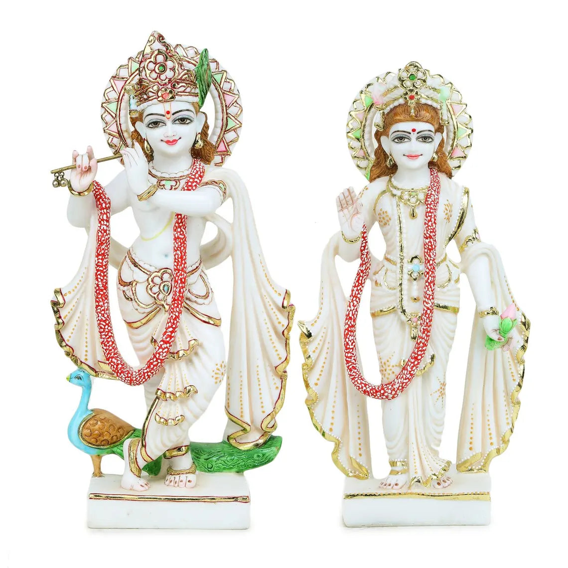 Radha Krishna 15" (Red Mala)