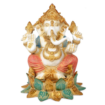 Brass Ganesha Statue 15"