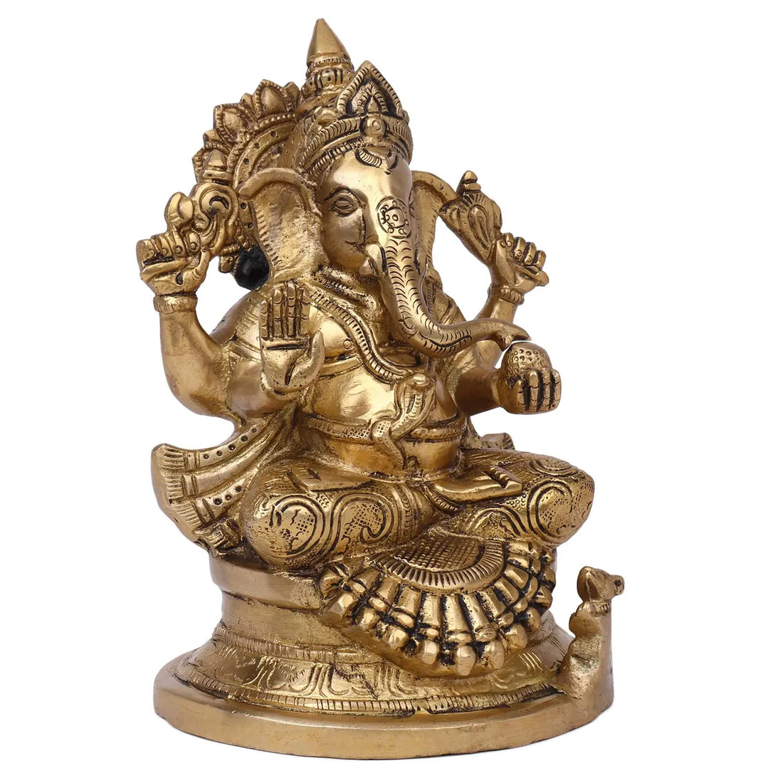 Brass Ganesha 8.5 Inch 1