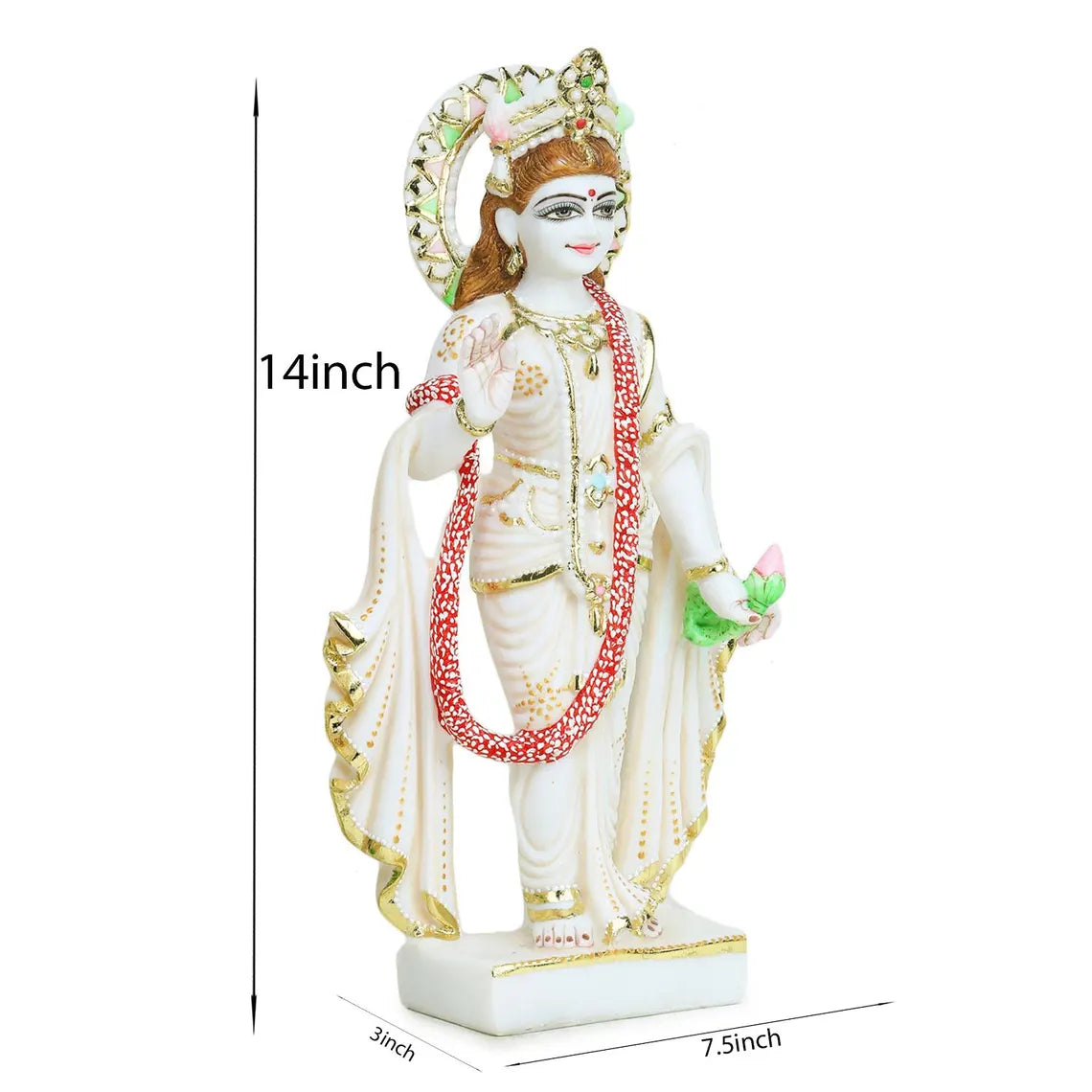 Radha Krishna 15" (Red Mala)