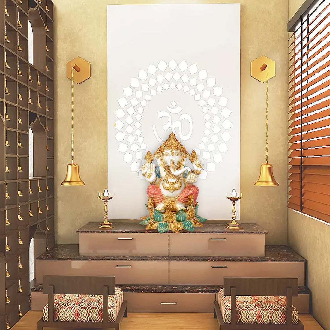 Brass Ganesha Statue 15"