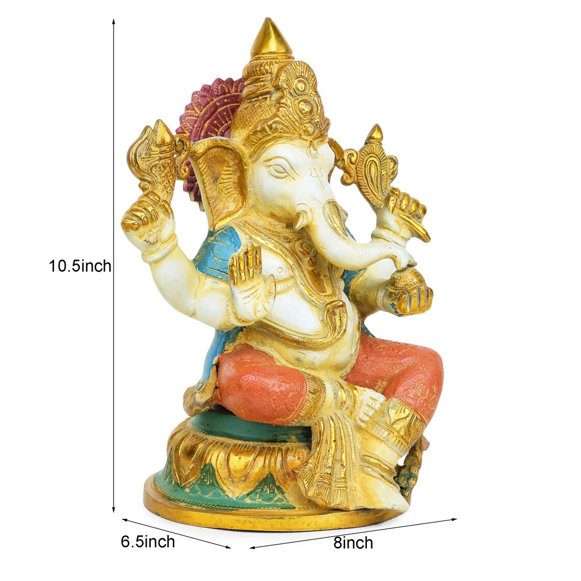 Brass Ganesha Statue 12" (In Multiple Styles)