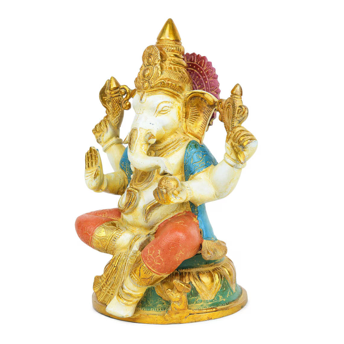 Brass Ganesha Statue 12" (In Multiple Styles)