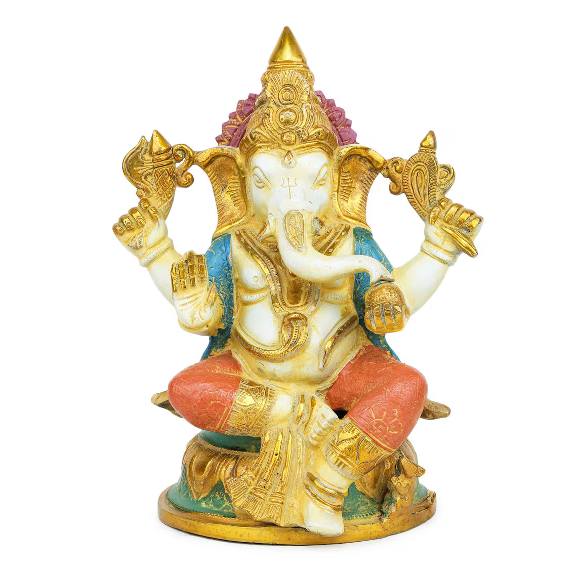 Brass Ganesha Statue 12" (In Multiple Styles)