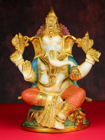 Brass Ganesha Statue 12" (In Multiple Styles)