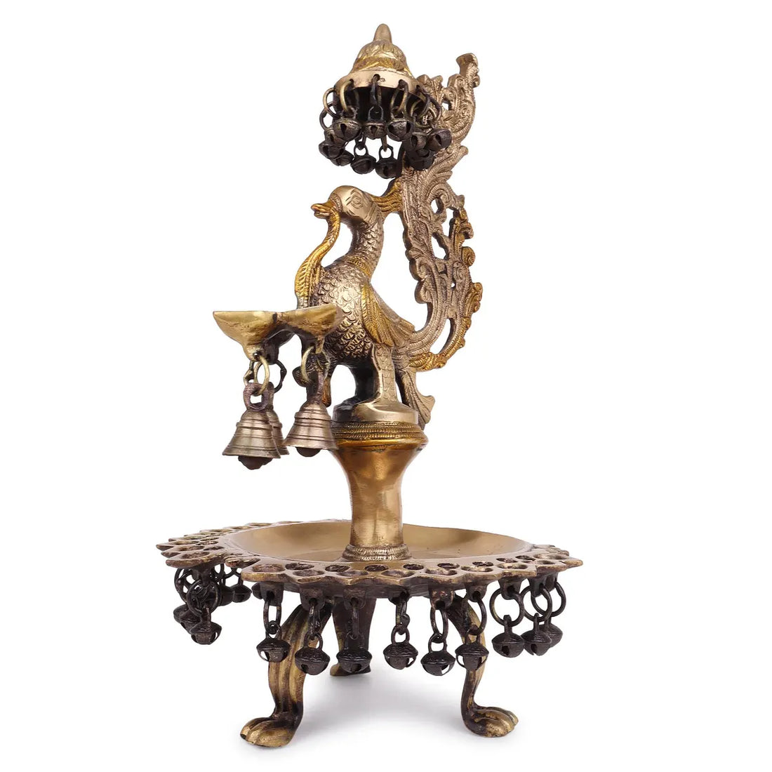Brass - Peacock Urli 14 inch