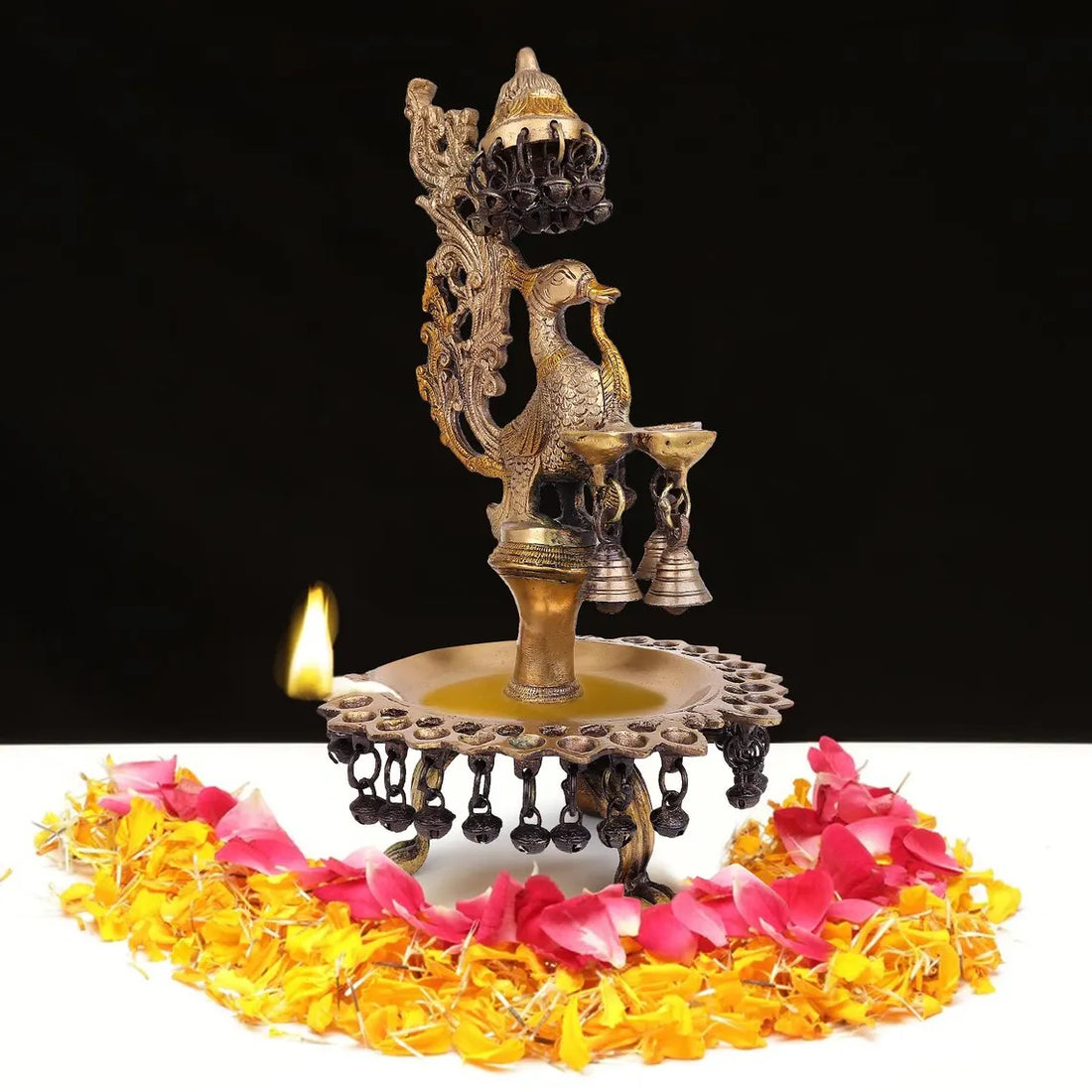 Brass - Peacock Urli 16 inch