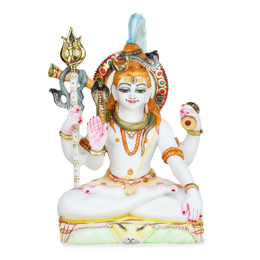 Pure Makrana Cultured Marble Shiva Statue 12 Inch 1