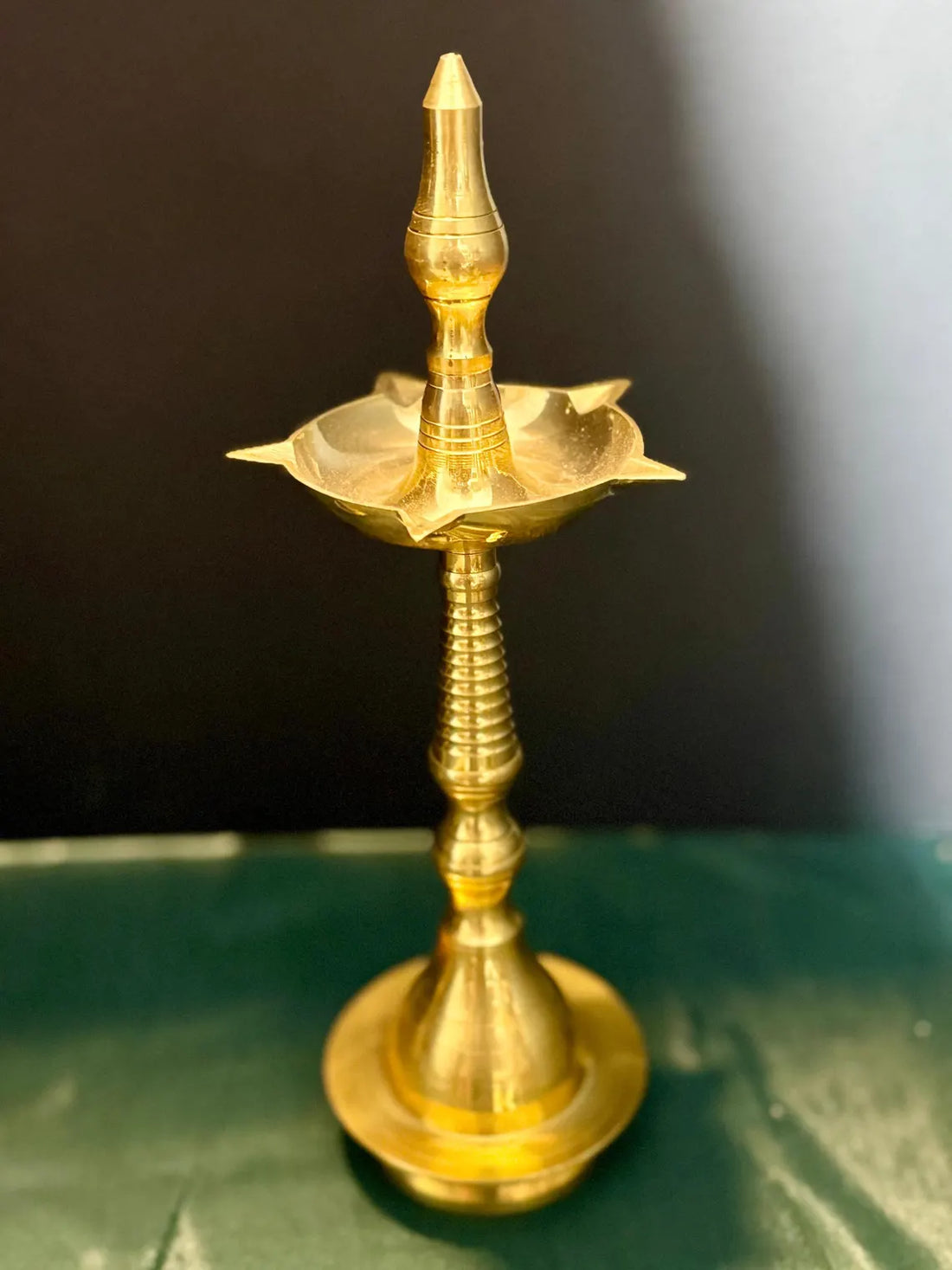 Brass Kerala Oil Lamp 12 Inch Star Shape 1