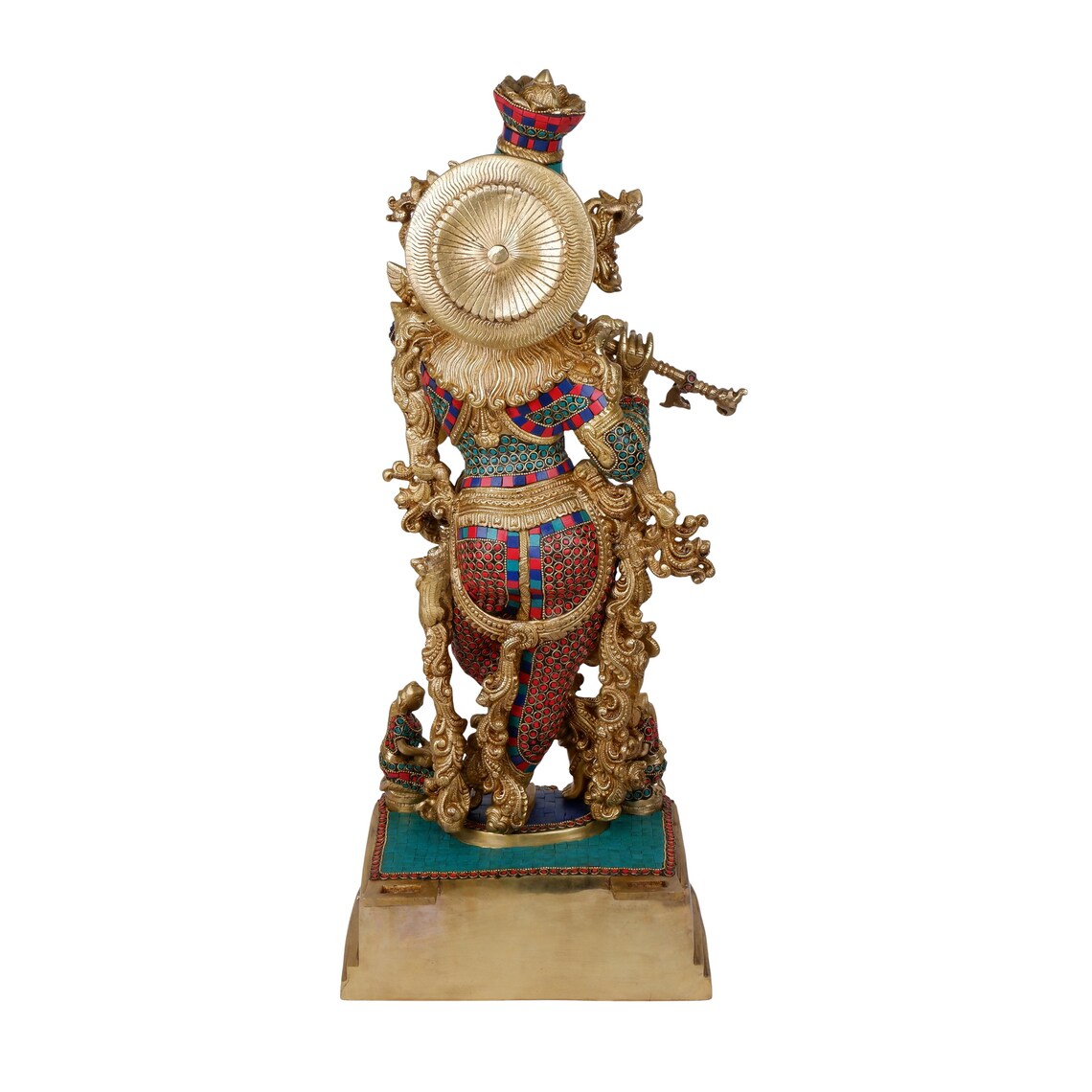 Brass Krishna Statue 34"