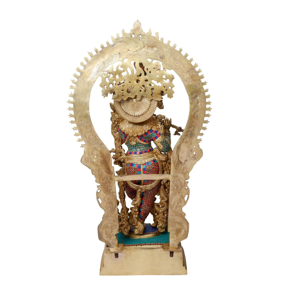 Brass Krishna Statue 34"
