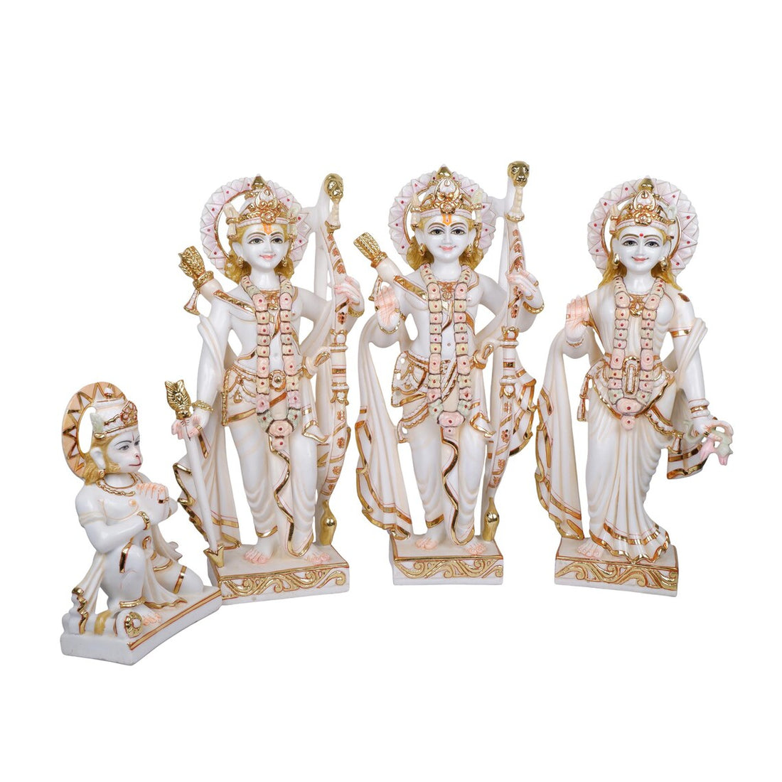 Ram Darbar Pure Makrana Cultured Marble Idol (Multiple Styles and Sizes)