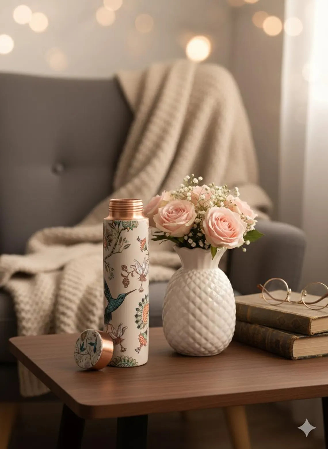 Copper Water Bottle 32 Oz