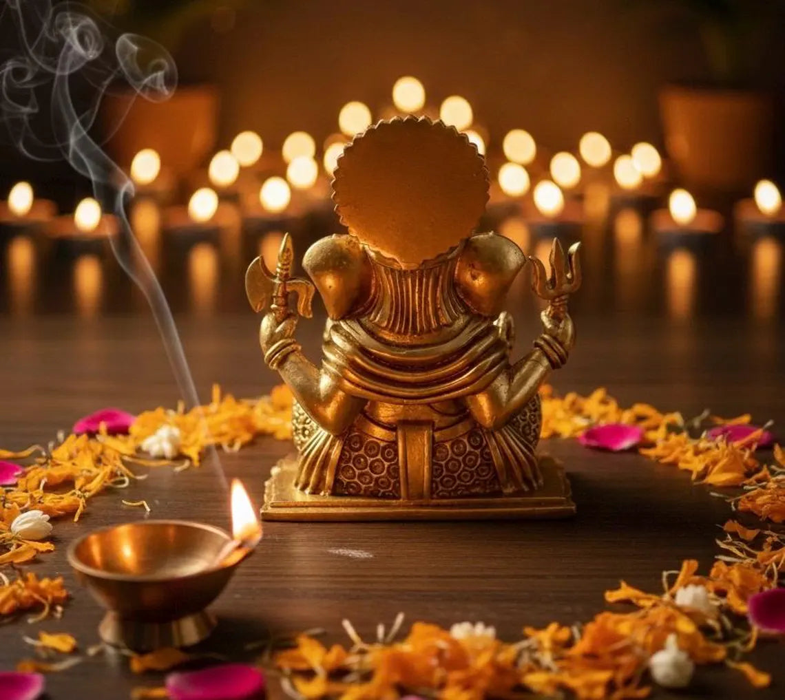 Brass Ganesha Statue 4"
