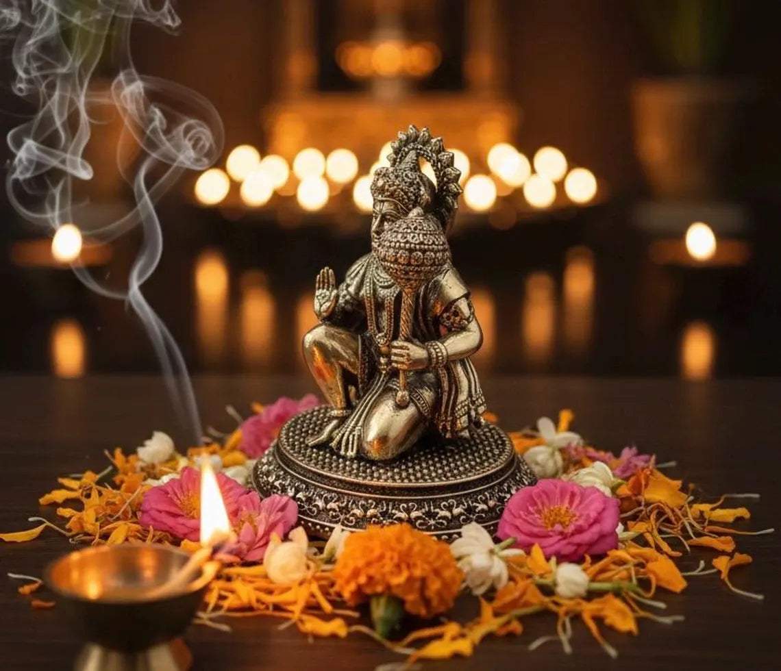 Brass Hanuman Statue 3.5"