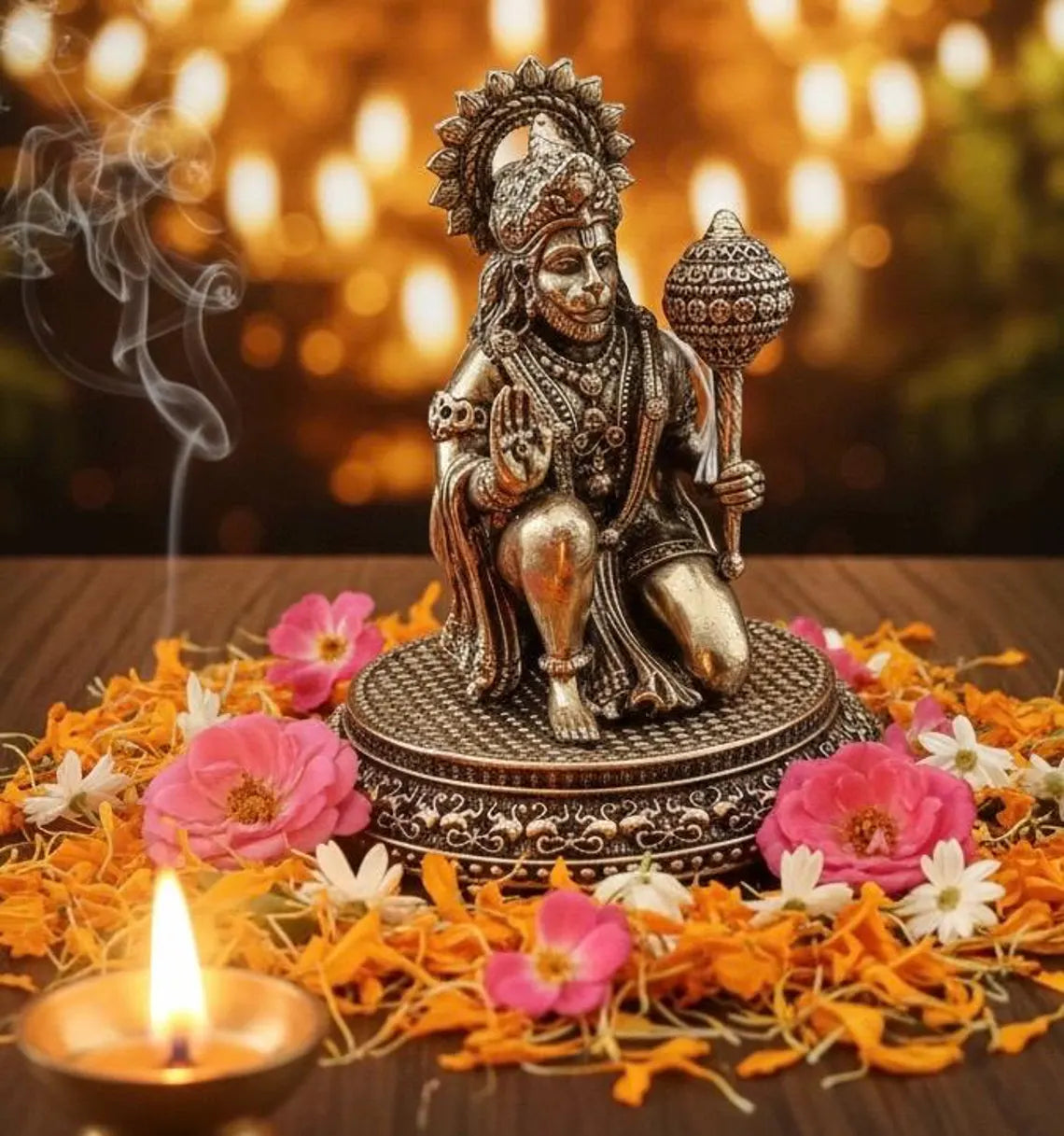 Brass Hanuman Statue 3.5"